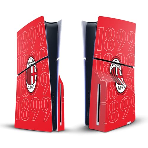 Autocollant PS5 Slim Disc vinyle AC Milan noir sticker console Sony PlayStation 5