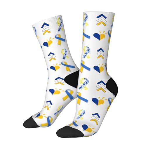 Down Syndrome Awareness Socks For Women Men Soft Novelty Crew Socks Athletic Socks Funny Crazy Dress Socks