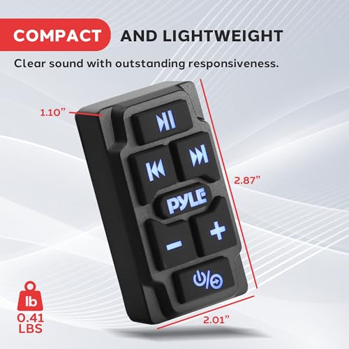 image for Pyle Rocker Switch Wireless BT Audio Controller, Waterproof Rated Mari