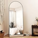 56"x21" Arched Full Length Mirror Floor Mirrors with Aluminum Alloy Frame Free-Standing Wall Mounted Floor Mirrors or Large Dressing Mirror, Black Mirror Full Length - Image 5