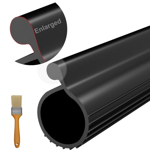 Garage Door Seal P Bulb - 16.8ft Flexible Weatherproof TPE Seal for Single-Channel Doors, Easy DIY...