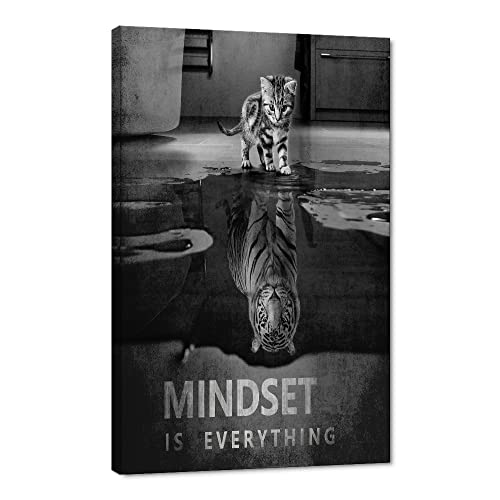 Small Cat Big Tiger Motivational Wall Art Inspirational Entrepreneur Quotes