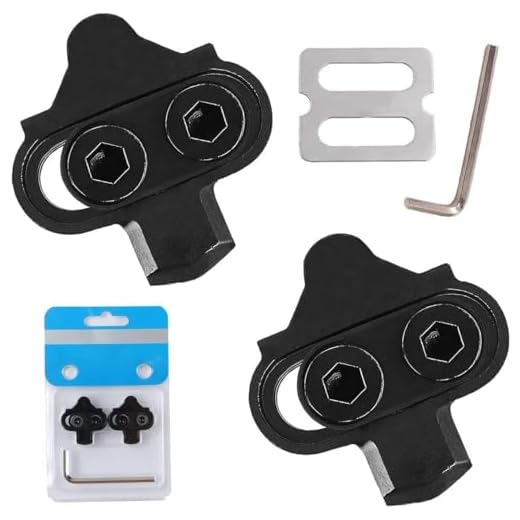 2 Piezas Calas Tacos de Bicicleta para Shimano SPD SH51 MTB Spinning Juego de Calas Look Carretera Calas para Pedales Compatibles con Calas Shimano Carretera SPD SM-SH51 (Black-01)