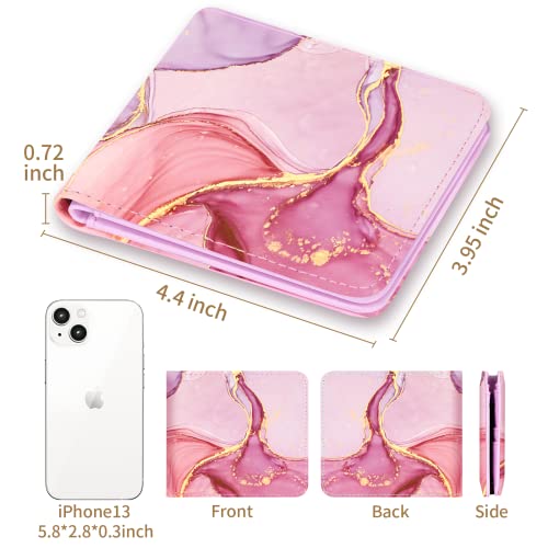 Girls Cute Kawaii Wallet Marble Aesthetic Women Womens Cool Funny Leather Credit Id Card Cash Holder Woman Rfid Blocking Zipper Wallets With Coin Pocket Id Window Female Bifold Little Girl #TOP3