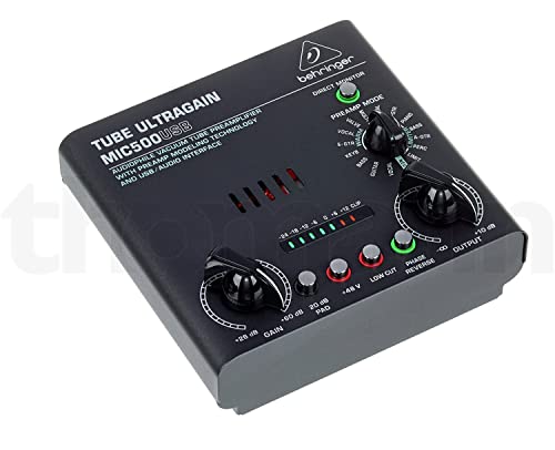 image for Behringer TUBE ULTRAGAIN MIC500USB Audiophile Vacuum Tube Preamplifier