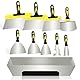 Profi Malerspachtel Spachtel Set aus rostfreiem Edelstahl, Malerwerkzeug Putty Knife 7-teiliges Spachtel Werkzeug inkl. Flächenspachtel, Tapeten Spachtel, Glättkelle 30,5 cm Spachtelkasten