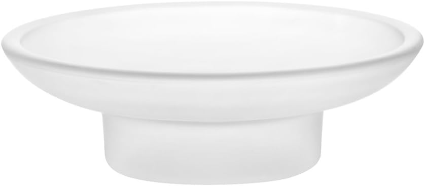 2X Frosted Glass Soap Dish Replacement Spare For Bathroom Accessory (Frosted)