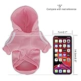 QiCheng&LYS Hunde Hoodie,Kleine Hunde Strickpullover Wintermantel Für Kleine Hunde (Rosa, S)
