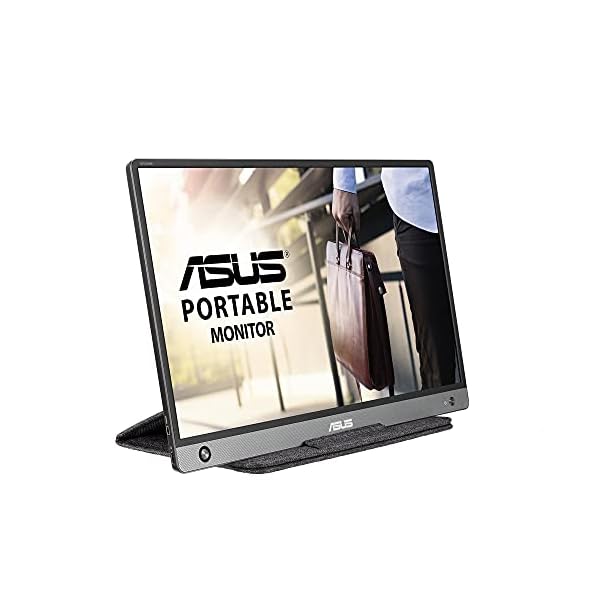 Asus MB16AH - Monitor portátil de 15.6" FullHD (1920x1080, USB-C, Micro-HDMI, Antiparpadeo, Luz azul de baja intensidad, funda plegable) Gris - Image 5