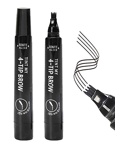 Lápiz de Cejas 3D de 2 Piezas, Cejas Microblading Impermeables con Micro Tenedor, Fácil de Crear, Lápiz de Cejas Tridimensional Natural Rubio