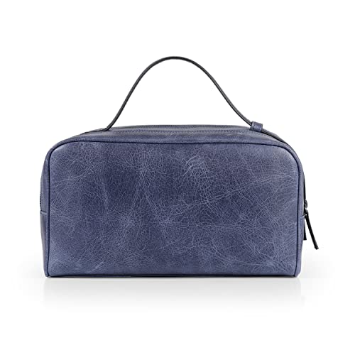 Two Compartment Genuine Leather Travel Bag - Unisex4