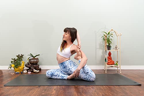 Premium Eco Friendly Clever Yoga Mat - Extra Long Yoga Mat Suitable For All Yoga Types - Workout Mat For Home Or On The Go - Includes Our Perfect Fit Mat Bag - Gray #TOP7