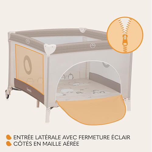 Parc bébé aéré Lionelo Bonnie pour surveiller bébé facilement