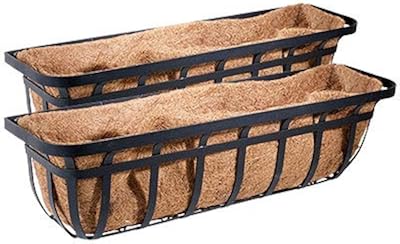 Panacea 88557 Flat Iron Series Planter Boxes, Black, 30