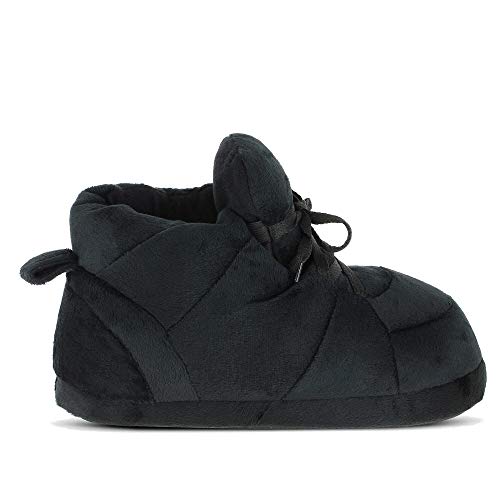 Sleeper'z - Zapatillas de casa Originales y Divertidas de Hombre y Mujer - Negro - 37/38 (M) - Cordones Negro