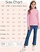 QBK Girls' Basic Long Sleeve Mock Turtleneck Fleece T-Shirt (2t-12Years) Pink