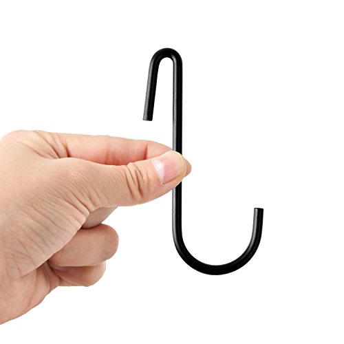 Vdomus Pot Rack Hooks Black S Style For Kitchen Pot Hanging, Set Of 10 (Black) #TOP2