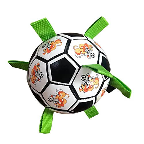 Nanyaciv Pelota de fútbol para perros, juguete interactivo, adecuada para interiores, césped, piscina, nieve, perfecto para perros pequeños adultos
