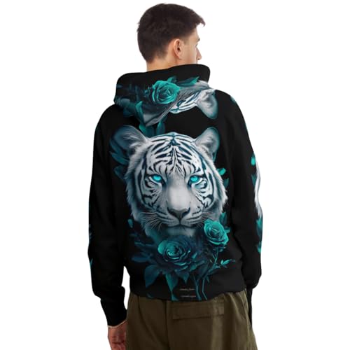 Sweat à capuche 3D Tigerss animal pour fitness et survêtement décontracté - 2