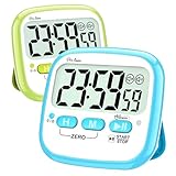 Antonki 2 Pack Classroom Timers for Teachers Kids, Magnetic Countdown Digital Kitchen Timer for Cooking, Study, Exercise, Work - Battery Included
