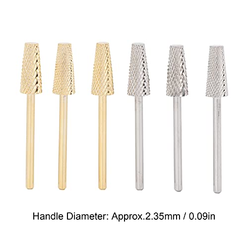 Broca de Unhas 6 Pçs Brocas de Unhas, Broca de Unhas Escovas de Arte de Unhas de Aço de Tungstênio B