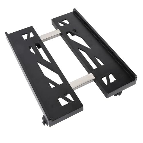 Soporte móvil para torre de PC ajustable con 4 ruedas giratorias con bloqueo, soporte robusto para CPU para escritorio de juegos u oficina, carrito ventilado para piso que cabe la mayoría de las PCs miniatura 1