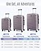 LIGHT FLIGHT Luggage Sets, 3 Piece Durable Suitcase Set with Spinner Wheels, 3 Pcs Hardside Lightweight luggage with TSA Lock, Large Checked Travel Suitcases, 20/24/28 Inch, Rose Purple