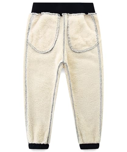 Bumeex Boys Girls' Pull On Sherpa Fleece Lined Winter Warm Sweatpant Jogger Pant 2-14 Years2
