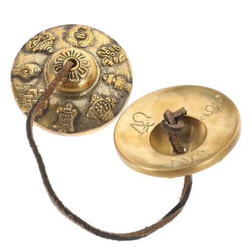 HEMOTON Meditation Cymbal Bell Bells Small Hand Crash Cymbals Percussion Instrument Perfect Present for Christmas/valentine's Day