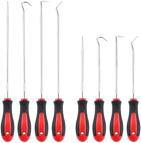 6-delige precisie pick en haak set, auto auto auto olieafdichting/O-ring afdichting pakking pick mini precisie haken professionele trekker remover mechanisch gereedschap