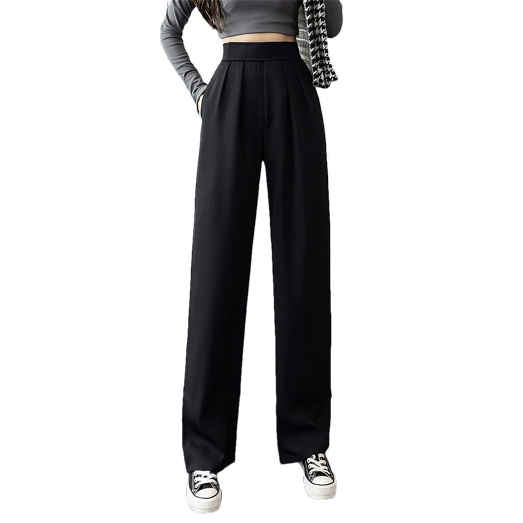 Woman Casual Wide Leg Pants Spring Summer Loose Floor-Length Office Ladies Suits Pants Female Long Trousers