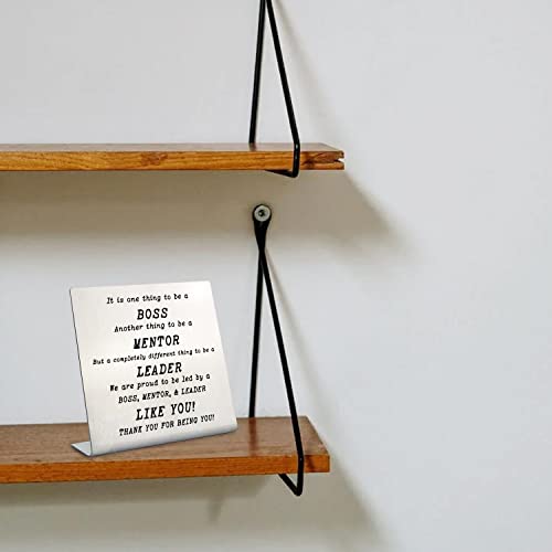 Boss Gifts For Men, Women, Going Away Gifts For Boss, Boss Appreciation Gifts From Employee, Thank You Gift For Boss, Boss Lady, Mentor, Leader, Inspirational Office Decor Plaque Ds-2 #TOP6