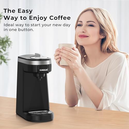 CHULUX Single Serve Coffee Maker for K Capsule, Mini Single One Cup Coffee Machine, Perfect for Small Space, Black by CHULUX - Image 6