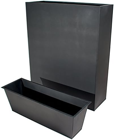 Primrose H90cm Zinc Tall Trough Planter With Insert Amazon Co Uk Garden Outdoors