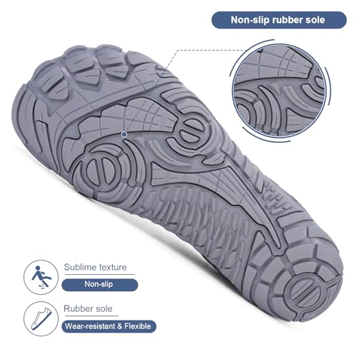 Image of Hike Barefoot Shoes, Pro Barefoot Shoes Women Men, Athletic Hiking Minimalist Water Shoe Breathable Quick Dry Zero Drop Trail Running Shoe with Non-Slip Sole & Wide Toe Box