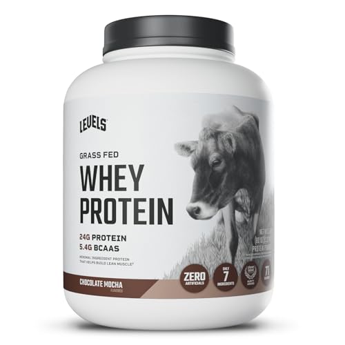 Image of Levels Grass Fed Whey Protein Powder, No Artificials, 24G of Protein, Chocolate Mocha, 5LB