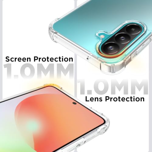 Image of RIGGEAR Shockproof Clear Hybrid Airbag Armor Back Cover Case Compatible with Samsung Galaxy M47 5G (Transparent PC and TPU Bumper)