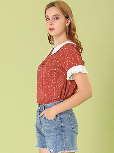 Allegra K Vintage contrasto Peter Pan collare