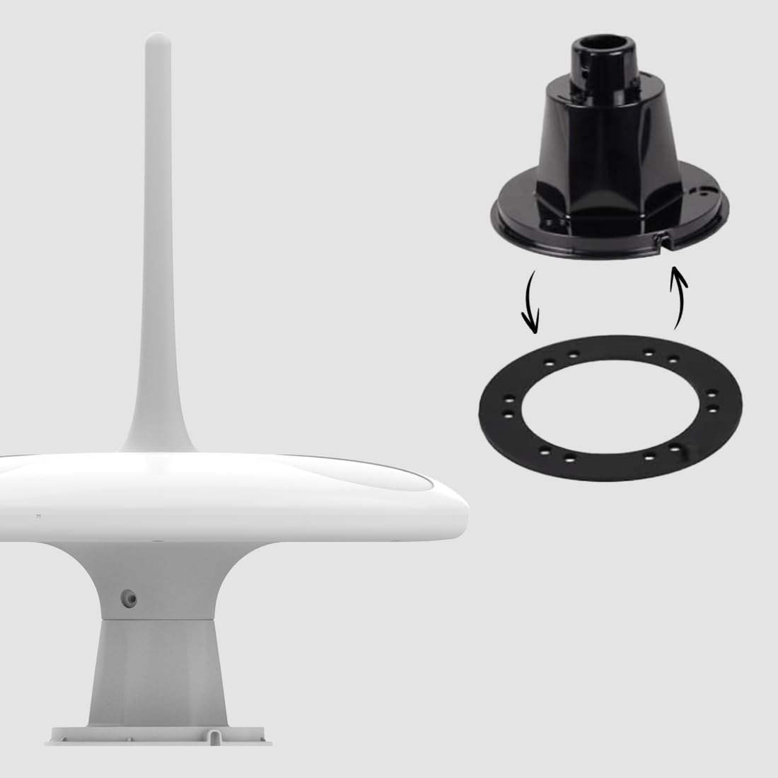 Spacetronik 4K DVB-T2 Antenne Außen Aktiv mit Verstärker
