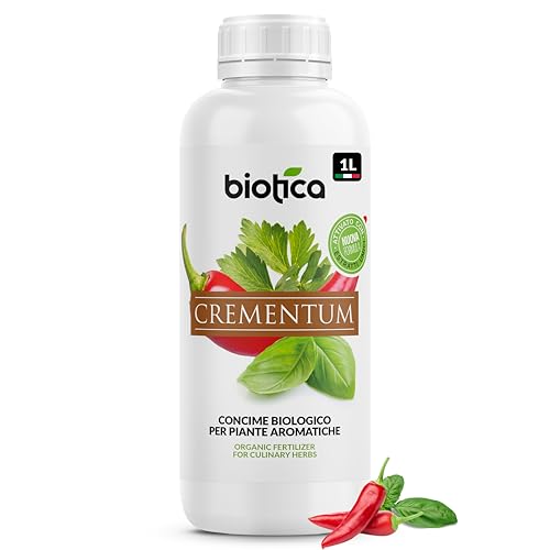 BIOTICA Concime Liquido per Peperoncino e Piante Aromatiche 1L – CREMENTUM Fertilizzante per Basilico, Prezzemolo, Rosmarino, Origano, Salvia, Menta – Migliora Crescita, Colore e Sapore