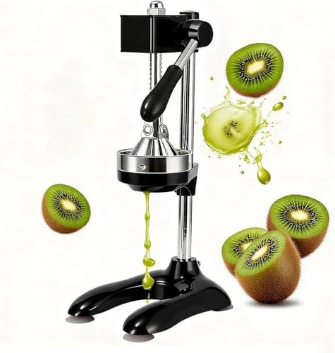Professional Stainless Steel Manual Juicer - Hand Press Lemon & Citrus Squeezer, Commercial-Grade Durability, Easy to Clean, Ideal for Home & Small Business Use - Silver