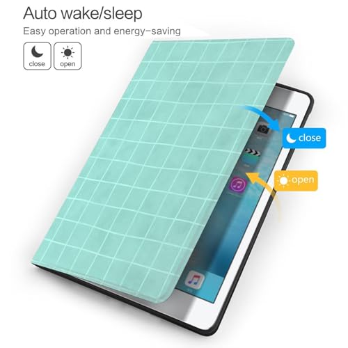 Étui pour iPad 10.2 vert menthe compatible avec iPad 9e 8e 7e génération - 3