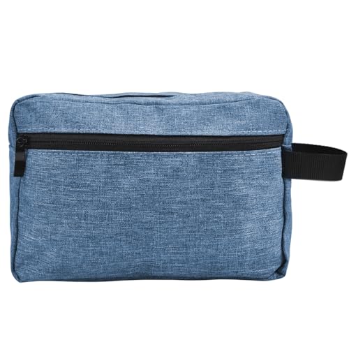 Beauty Case da Viaggio, Borse Portatrucco con Maniglia, Portatile Borsa da Toilette per Uomo Donna, Impermeabile Borsetta da Toilette, Borsa da Barba per Accessori da Toeletta (blu)