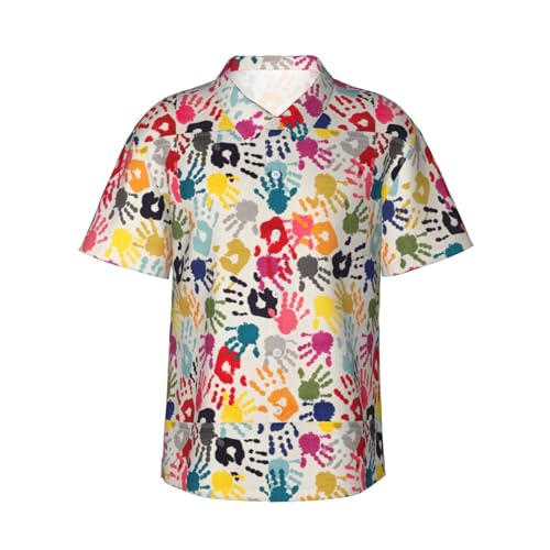 Chemise hawaïenne homme avec impression à la main, un vêtement léger d'exception