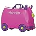 IQ Toys Ride N Roll Suitcase, Travel Luggage & Storage Bag Pink
