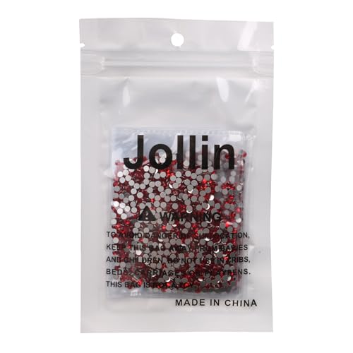 Image of Jollin Crystal Flatback Rhinestones Gems for Crafts 2.8mm SS10, Siam | Glue Fix, 2880pcs Glass Rhinestones for Bedazzling, Clothes, Tumblers, Nail Art, Shoes, Bags, Caps & Accessories Decoration