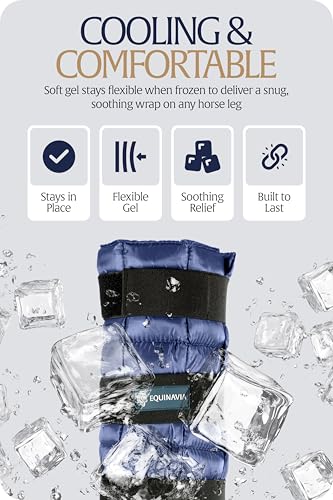 image for Equinavia Cool Relief Therapy Ice Boots Leg Wraps for Horses, Gel Pack