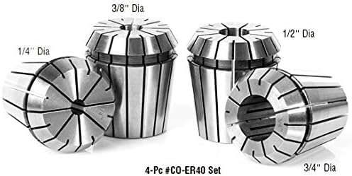 Amana Tool - 4Pc ER40 Spring Collet Set (CO-ER40), Industrial Grade