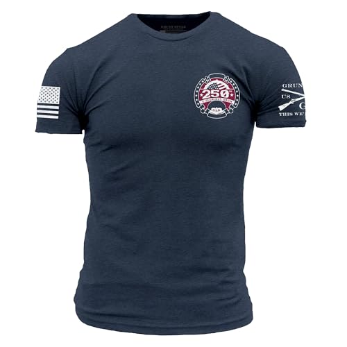 Grunt Style 250th Commemorative Men's T-Shirt - (Midnight Navy, Small)
