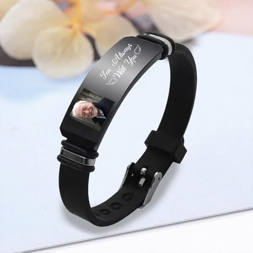 Personalized memorial bracelet for loved ones and pets, customized exclusive photo bracelet, remember the name and date, precious memorial gift3